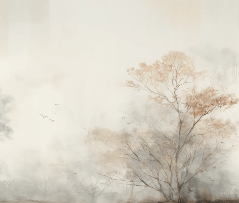 Arbre de brume - Illulart: Papier peint panoramique