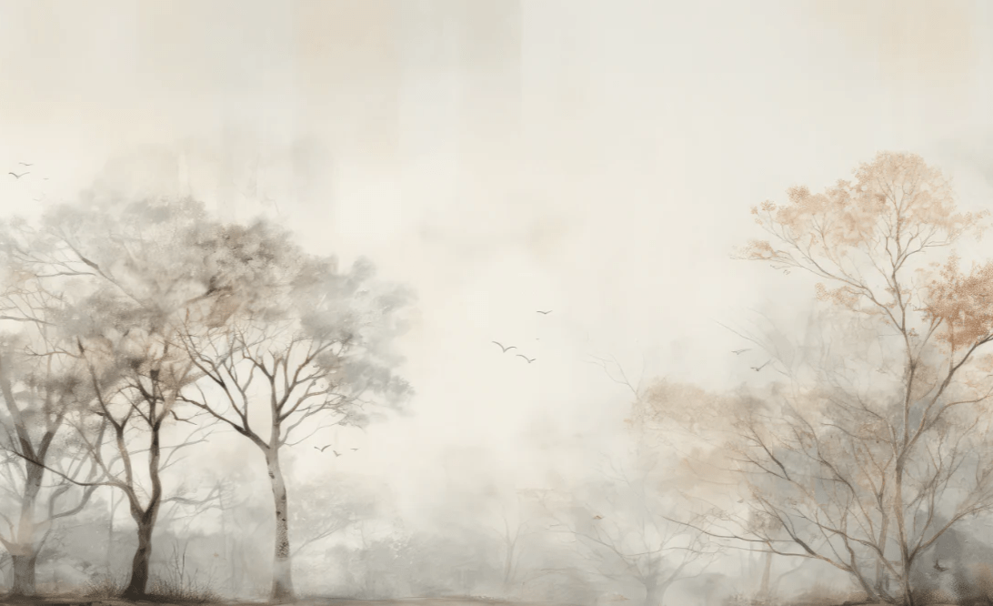 Arbre de brume - Illulart: Papier peint panoramique