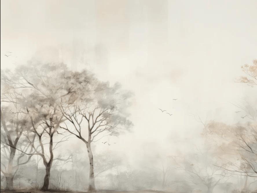 Arbre de brume - Illulart: Papier peint panoramique