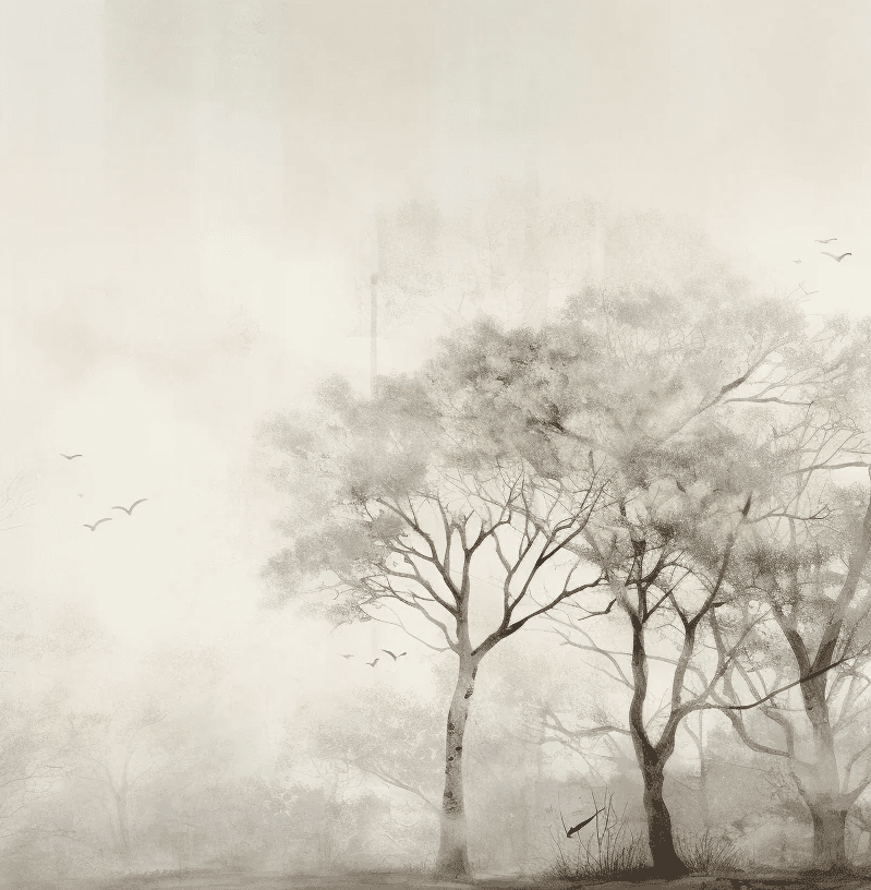 Arbre de brume - Illulart: Papier peint panoramique