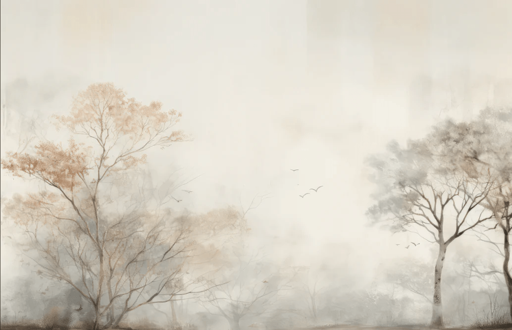 Arbre de brume - Illulart: Papier peint panoramique