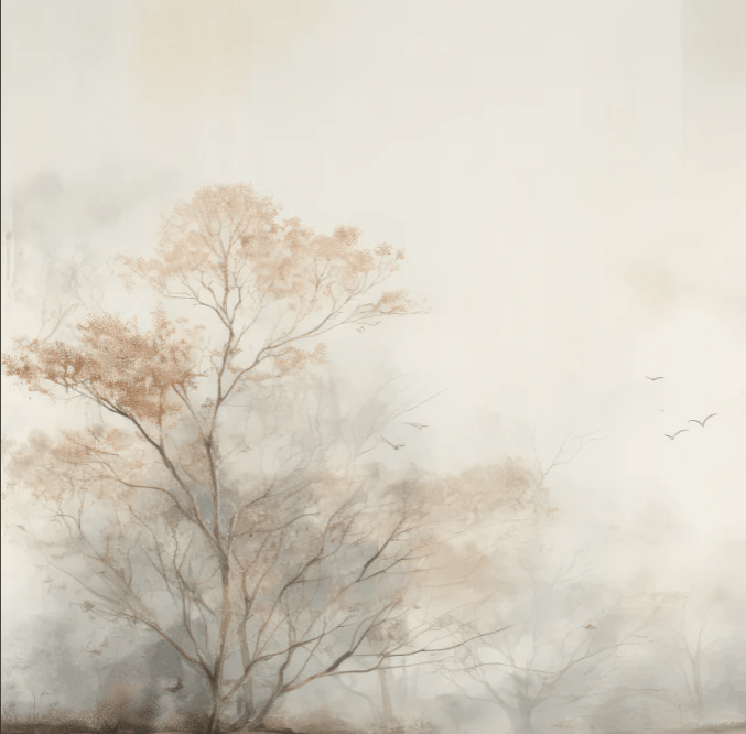 Arbre de brume - Illulart: Papier peint panoramique