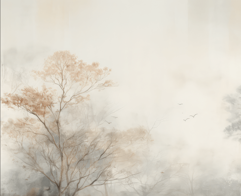Arbre de brume - Illulart: Papier peint panoramique