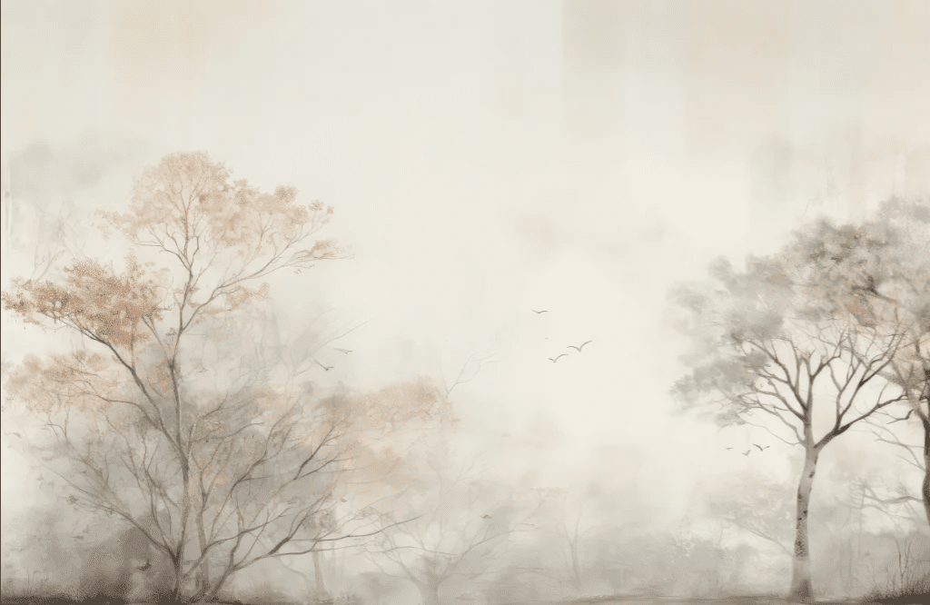 Arbre de brume - Illulart: Papier peint panoramique