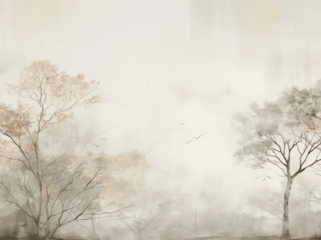 Arbre de brume - Illulart: Papier peint panoramique