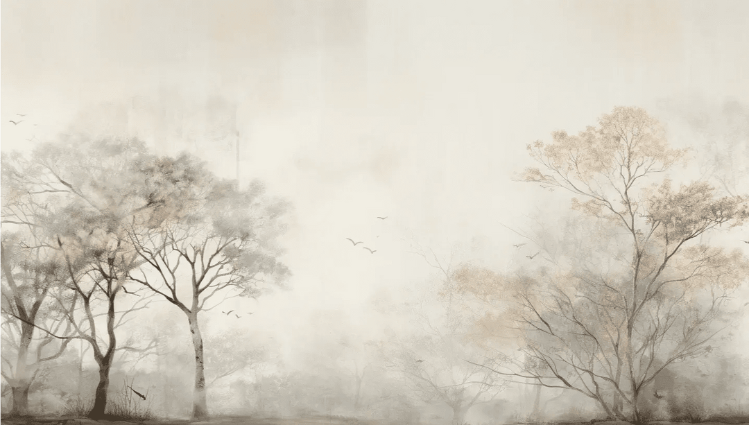 Arbre de brume - Illulart: Papier peint panoramique