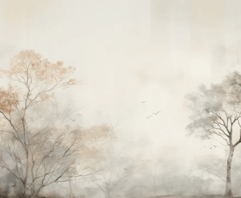 Arbre de brume - Illulart: Papier peint panoramique