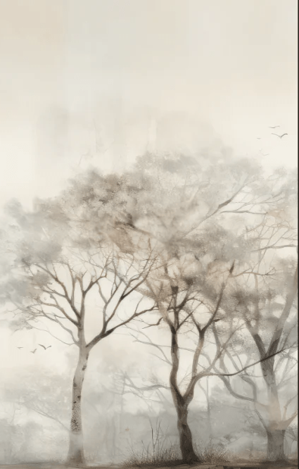 Arbre de brume - Illulart: Papier peint panoramique