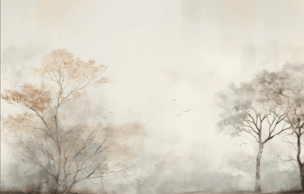 Arbre de brume - Illulart: Papier peint panoramique