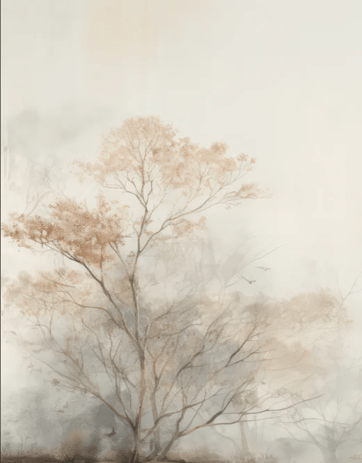 Arbre de brume - Illulart: Papier peint panoramique