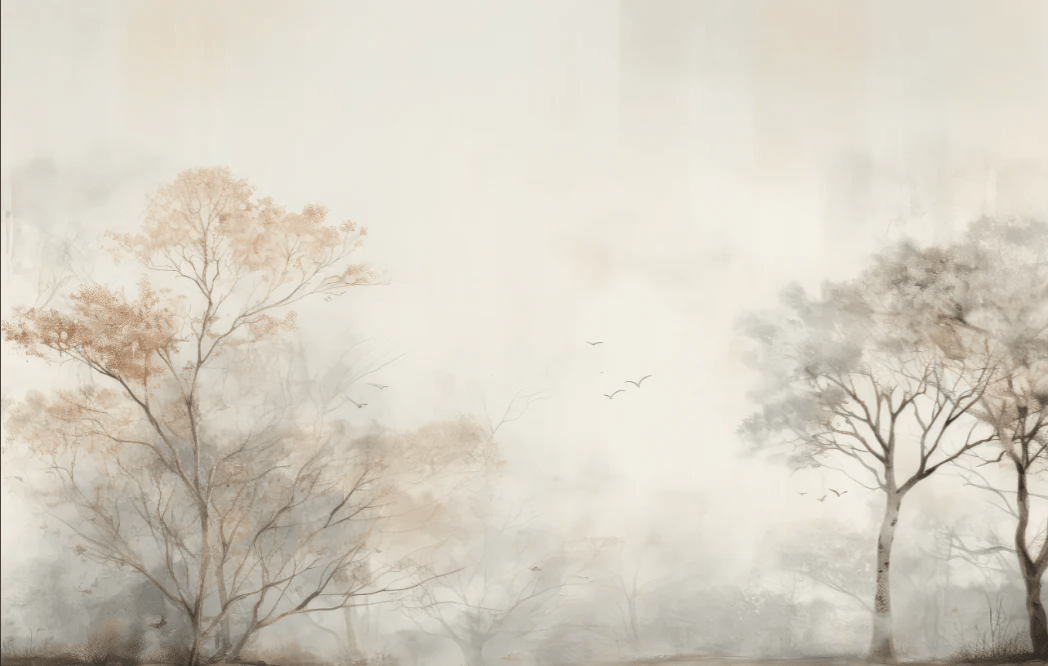 Arbre de brume - Illulart: Papier peint panoramique