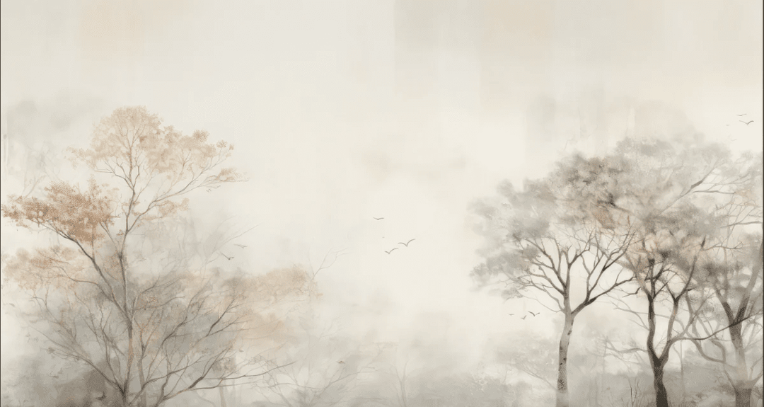 Arbre de brume - Illulart: Papier peint panoramique