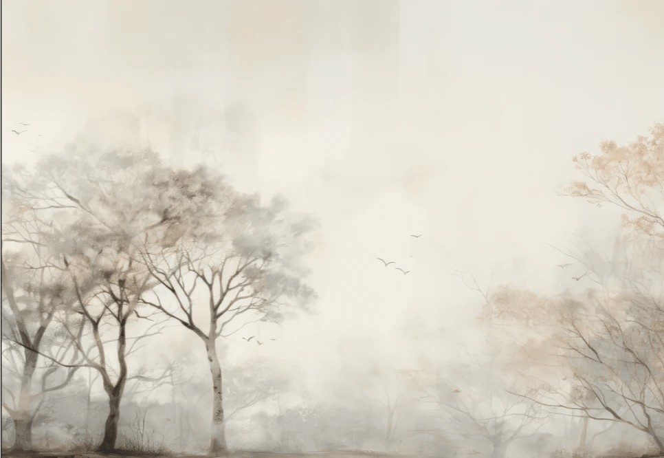 Arbre de brume - Illulart: Papier peint panoramique