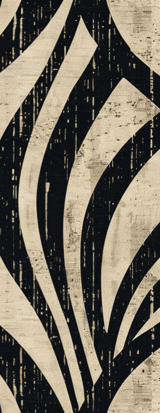 Art Déco Chic : Papier Peint Motif Géométrique Noir et Beige - Illulart: Papier peint panoramique