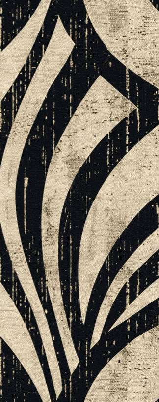 Art Déco Chic : Papier Peint Motif Géométrique Noir et Beige