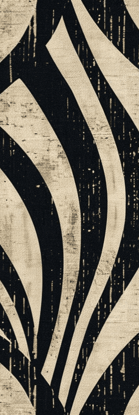 Art Déco Chic : Papier Peint Motif Géométrique Noir et Beige - Illulart: Papier peint panoramique