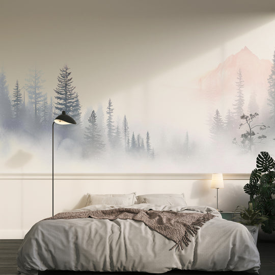 Aube Hivernale en Montagne – Élégance Pastel