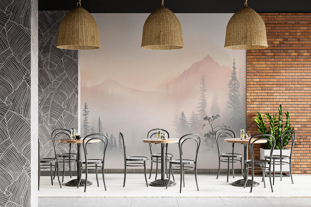 Aube Hivernale en Montagne – Élégance Pastel