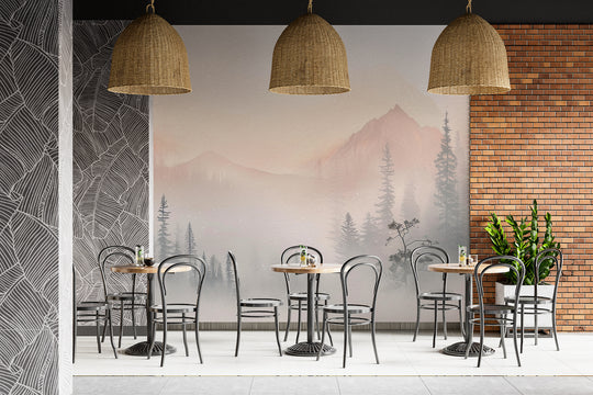 Aube Hivernale en Montagne – Élégance Pastel