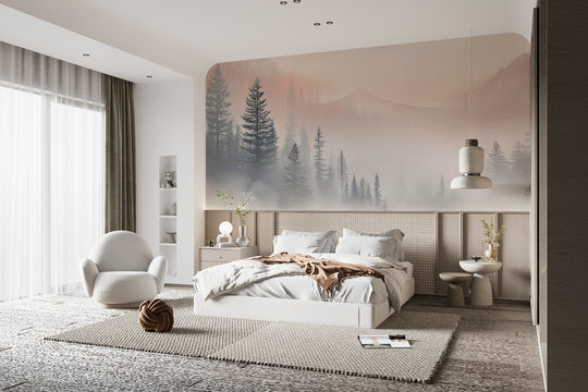 Aube Hivernale en Montagne – Élégance Pastel