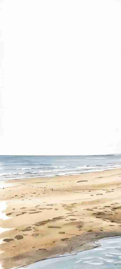 Balade au Cap Ferret – Papier peint panoramique évasion entre océan, sable et pinède - Illulart: Papier peint panoramique