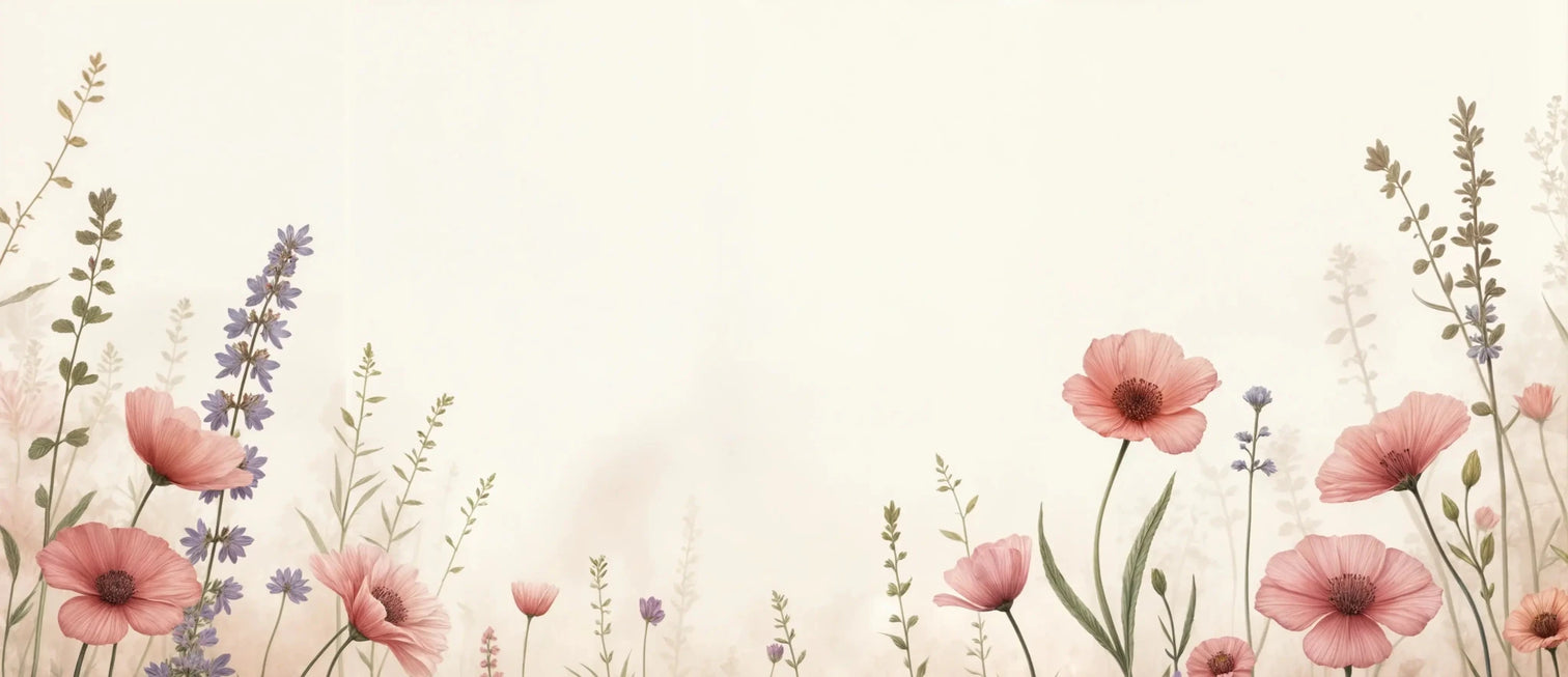 Balade botanique : un jardin fleuri en papier peint - Illulart: Papier peint panoramique