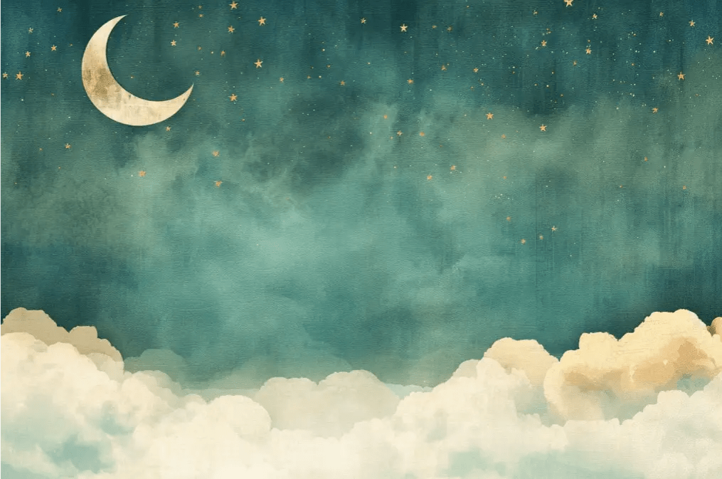 Berceuse Étoilée: Doux Rêves sur Papier Peint - Illulart: Papier peint panoramique