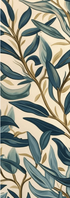 Branches d'émeraude : inspiration William Morris - Illulart: Papier peint panoramique