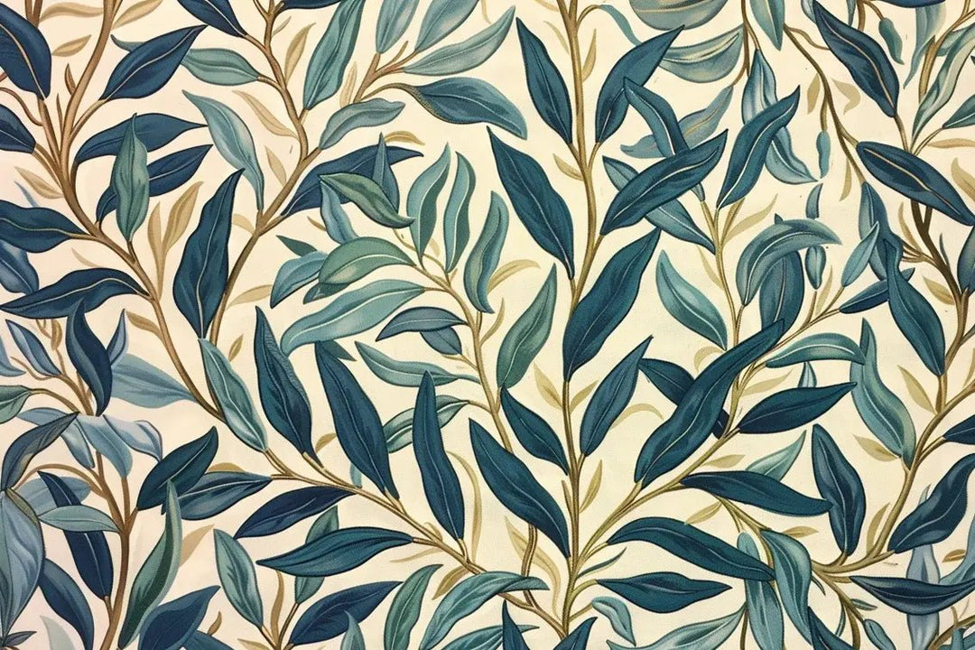 Branches d'émeraude : inspiration William Morris - Illulart: Papier peint panoramique