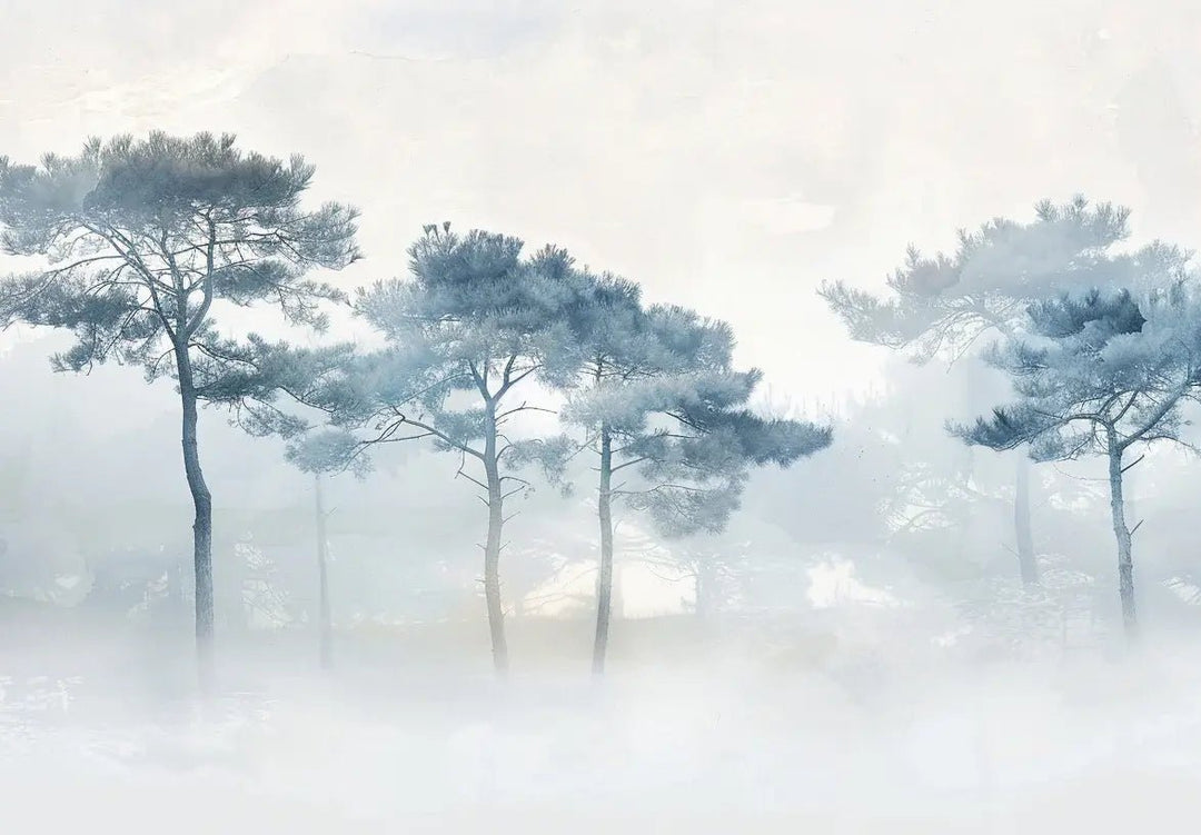 Brises d'Arbres Bleutés - Illulart: Papier peint panoramique