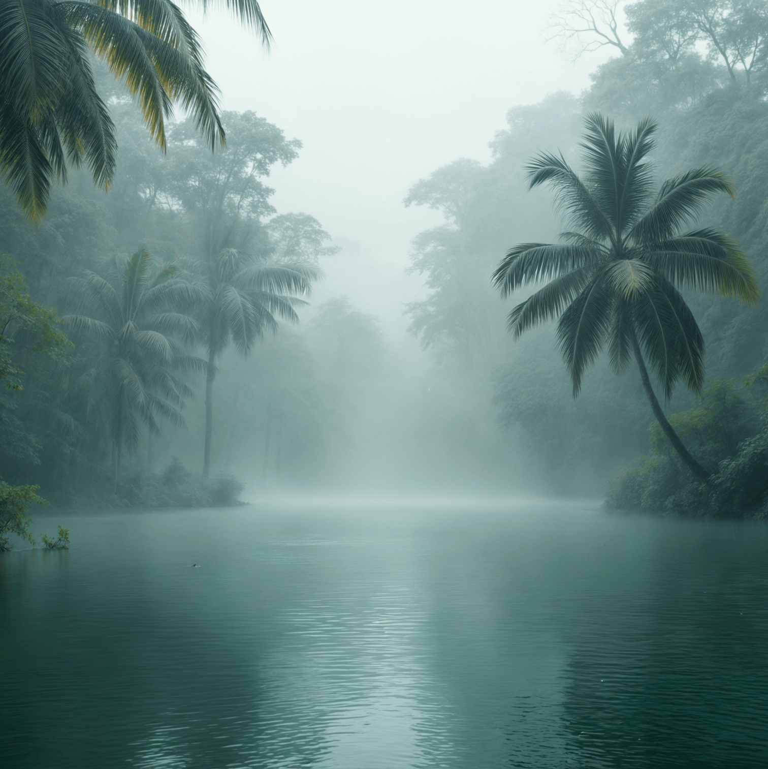 Brume Amazonienne - Illulart: Papier peint panoramique