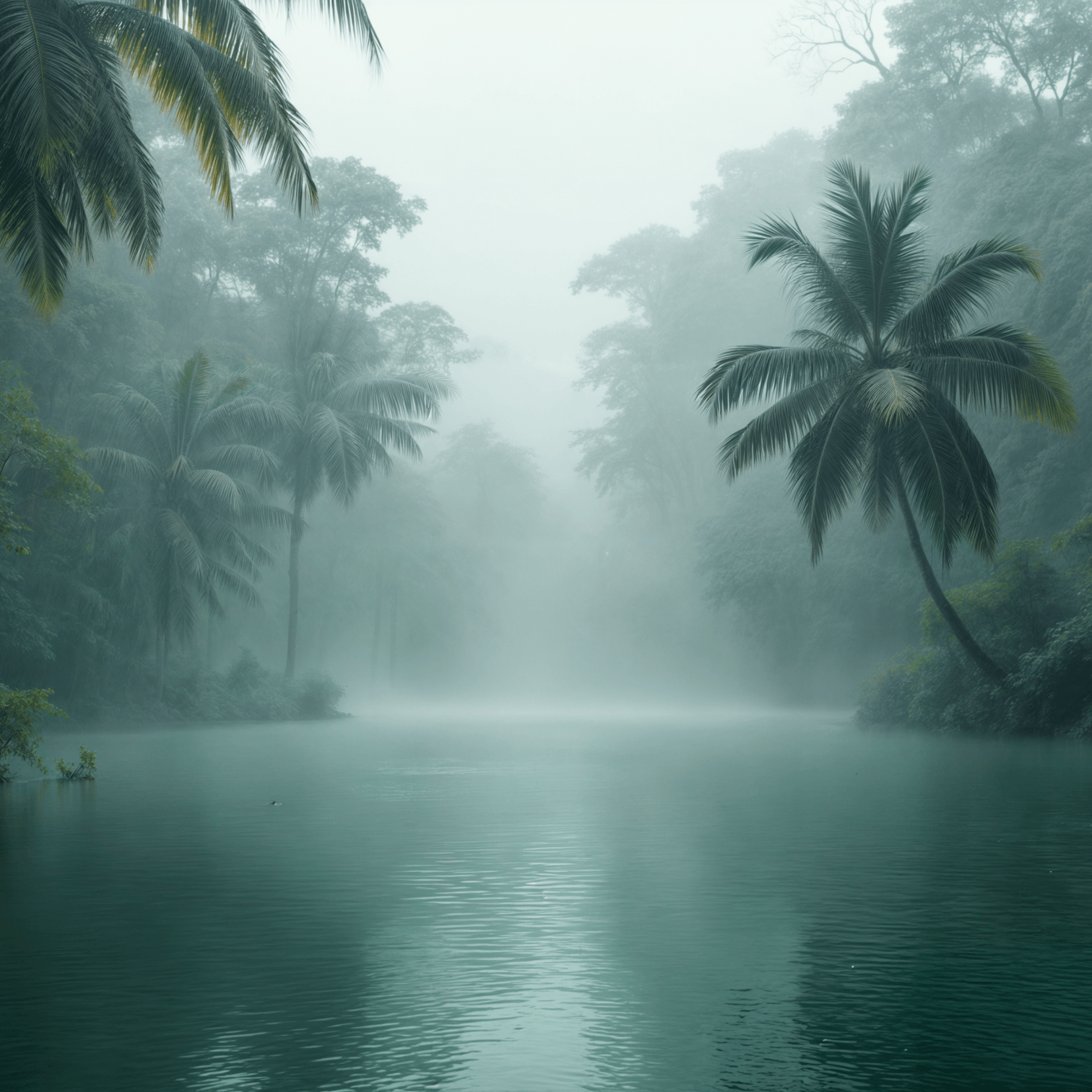 Brume Amazonienne - Illulart: Papier peint panoramique