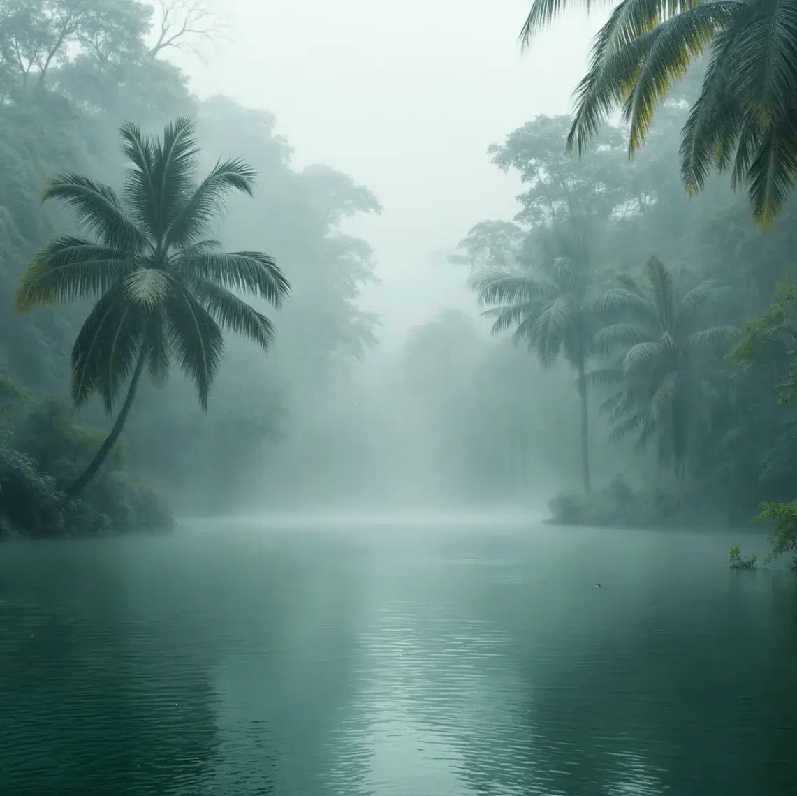 Brume Amazonienne : L’Appel de la Nature Intacte – Papier Peint Panoramique - Illulart: Papier peint panoramique
