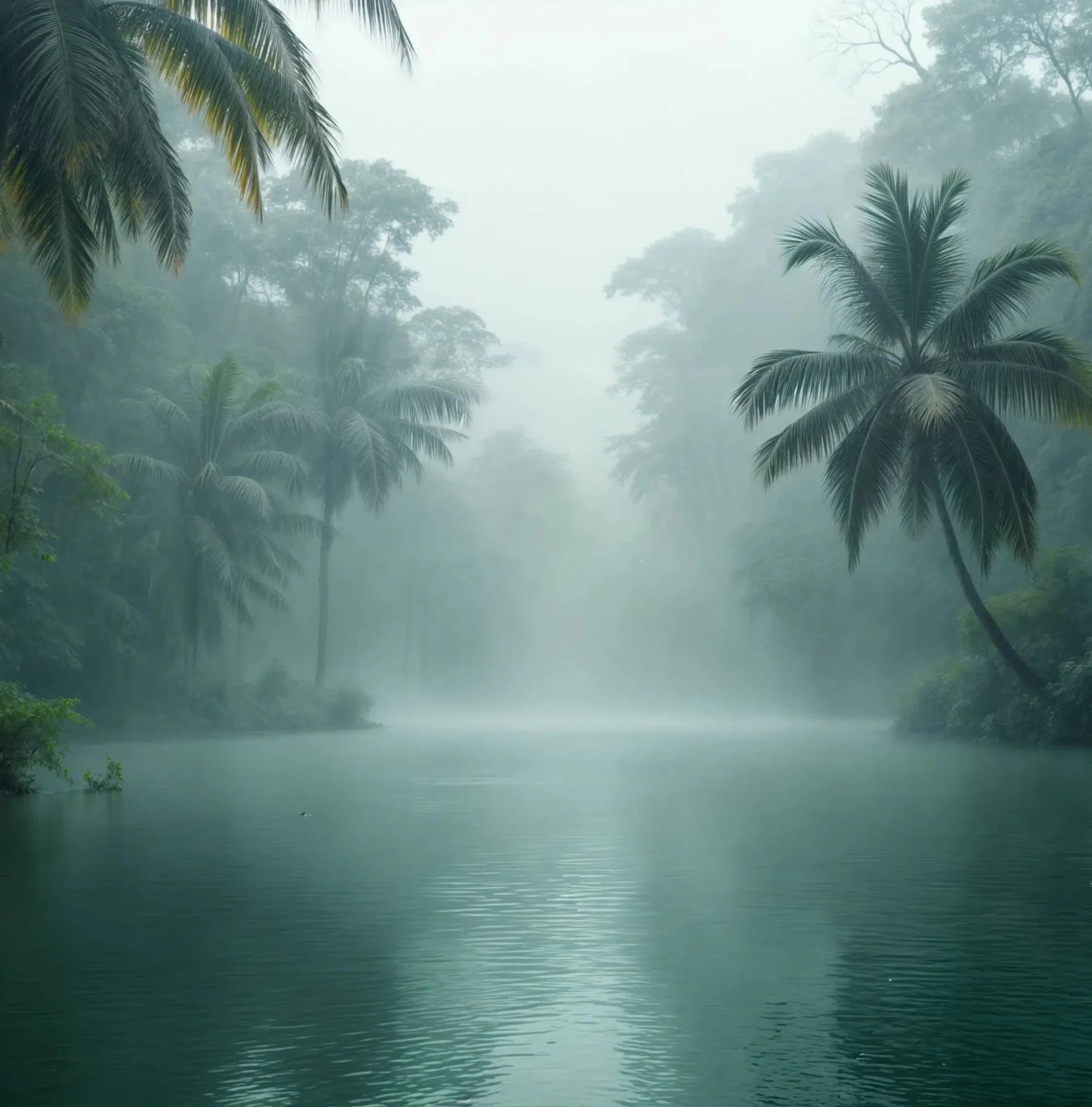 Brume Amazonienne : L’Appel de la Nature Intacte – Papier Peint Panoramique - Illulart: Papier peint panoramique