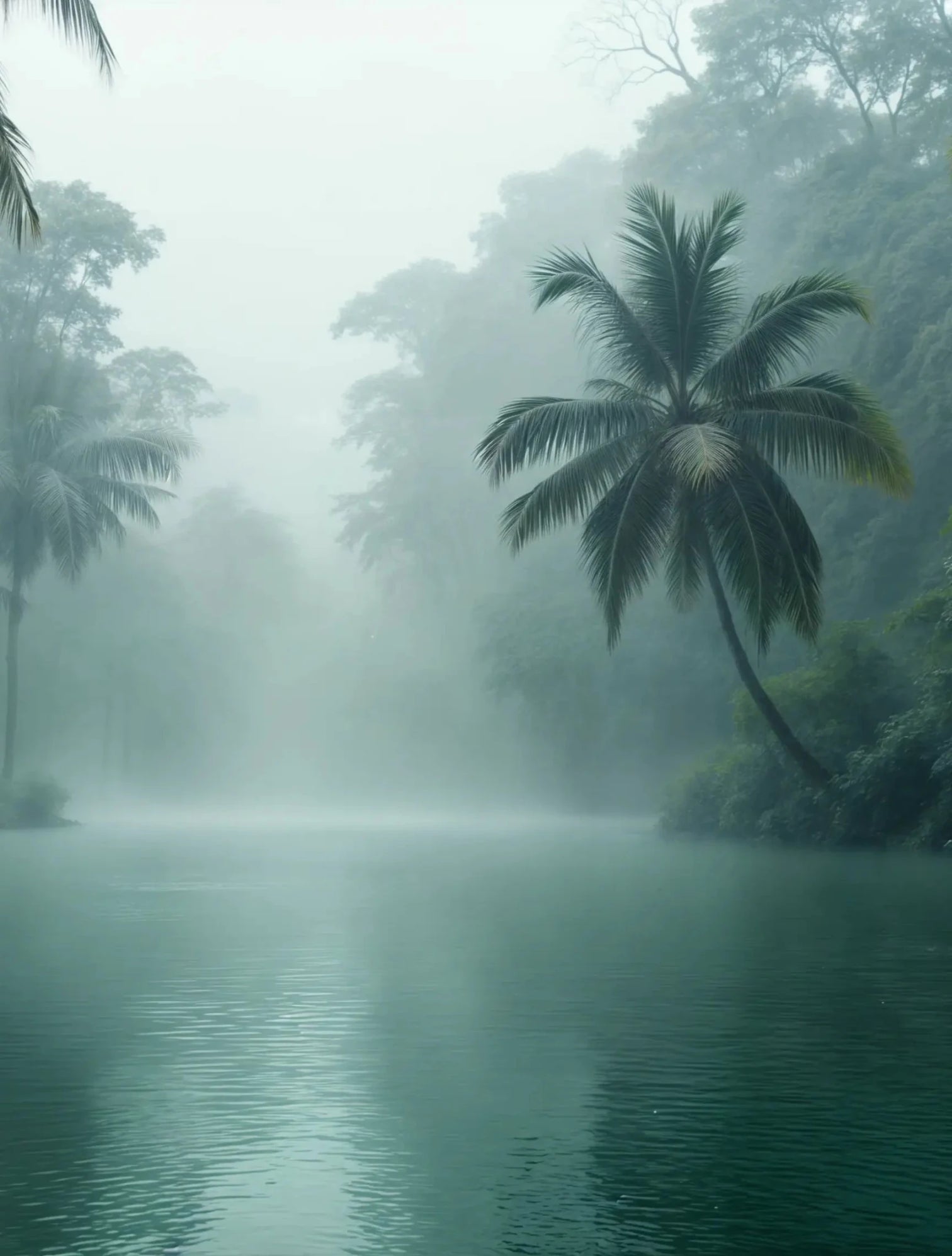 Brume Amazonienne : L’Appel de la Nature Intacte – Papier Peint Panoramique - Illulart: Papier peint panoramique