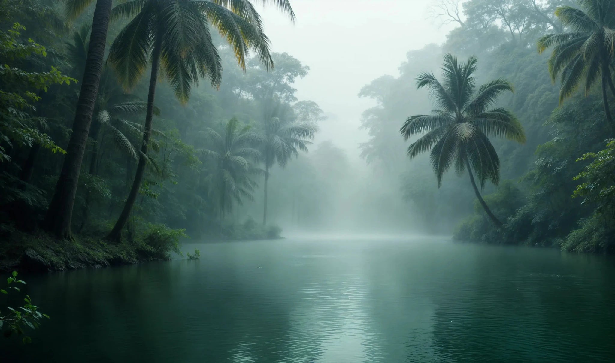 Brume Amazonienne : L’Appel de la Nature Intacte – Papier Peint Panoramique