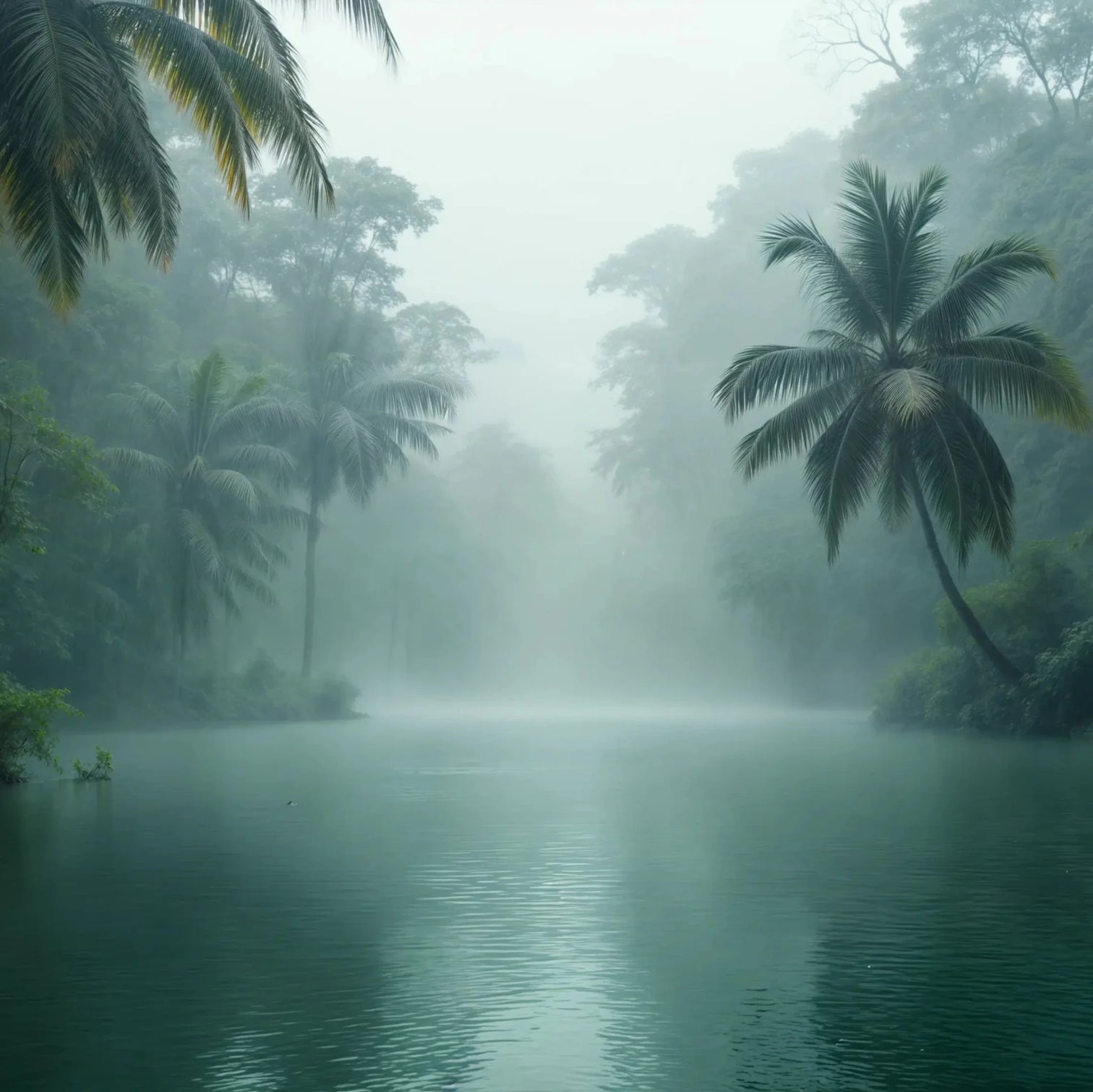 Brume Amazonienne : L’Appel de la Nature Intacte – Papier Peint Panoramique - Illulart: Papier peint panoramique