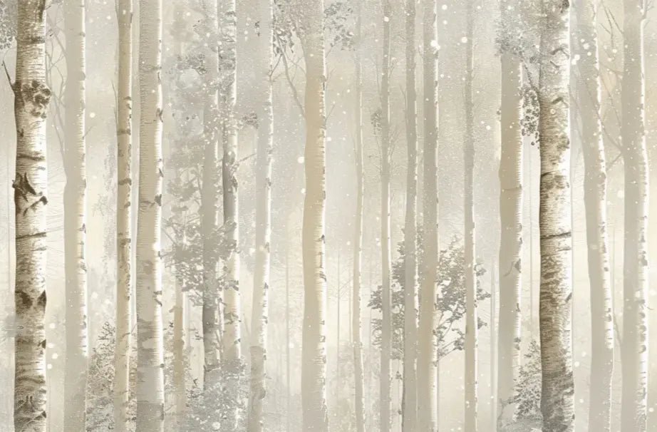 Brume de Bouleaux - Papier Peint Panoramique - Illulart: Papier peint panoramique