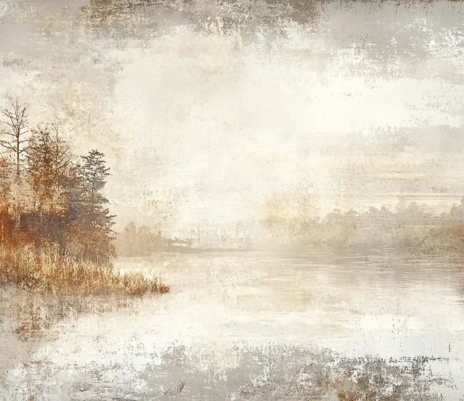 Brumes d’Automne - Papier Peint Panoramique Forêt Brumeuse - Illulart: Papier peint panoramique