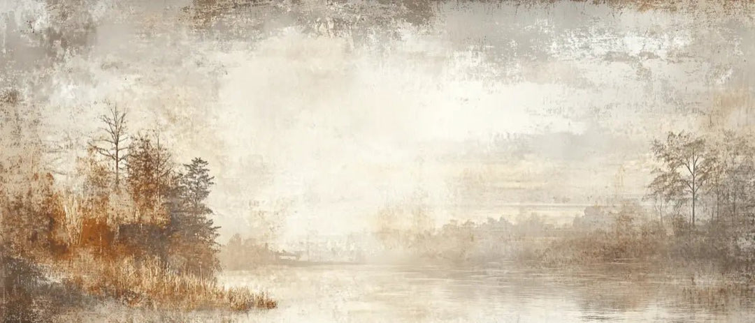 Brumes d’Automne - Papier Peint Panoramique Forêt Brumeuse - Illulart: Papier peint panoramique