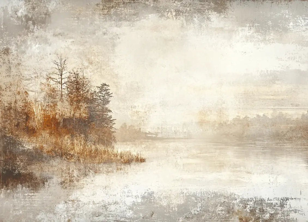 Brumes d’Automne - Papier Peint Panoramique Forêt Brumeuse - Illulart: Papier peint panoramique