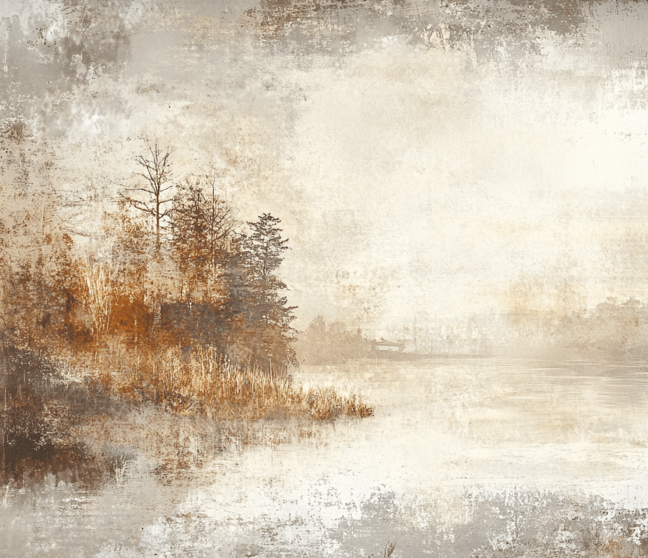 Brumes d’Automne - Papier Peint Panoramique Forêt Brumeuse - Illulart: Papier peint panoramique
