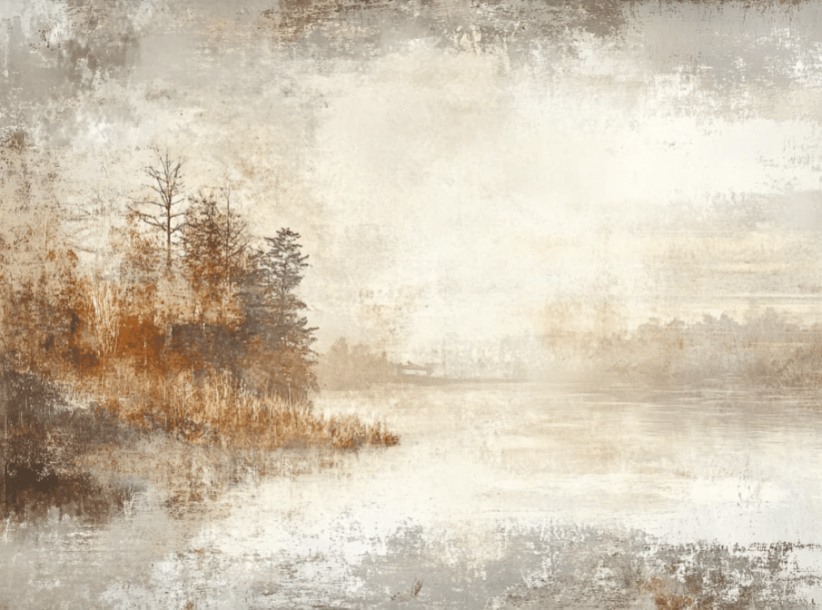 Brumes d’Automne - Papier Peint Panoramique Forêt Brumeuse - Illulart: Papier peint panoramique