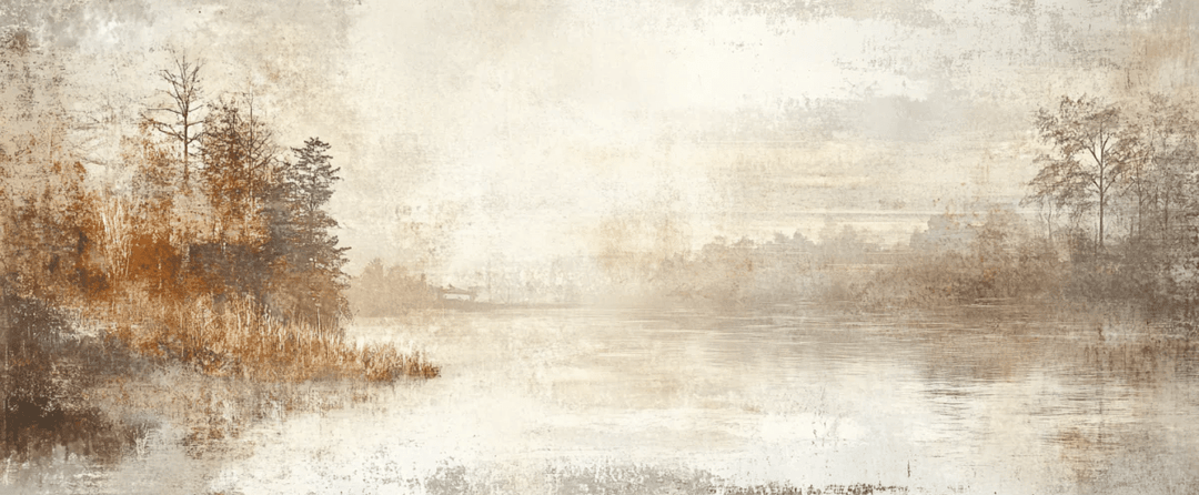 Brumes d’Automne - Papier Peint Panoramique Forêt Brumeuse - Illulart: Papier peint panoramique