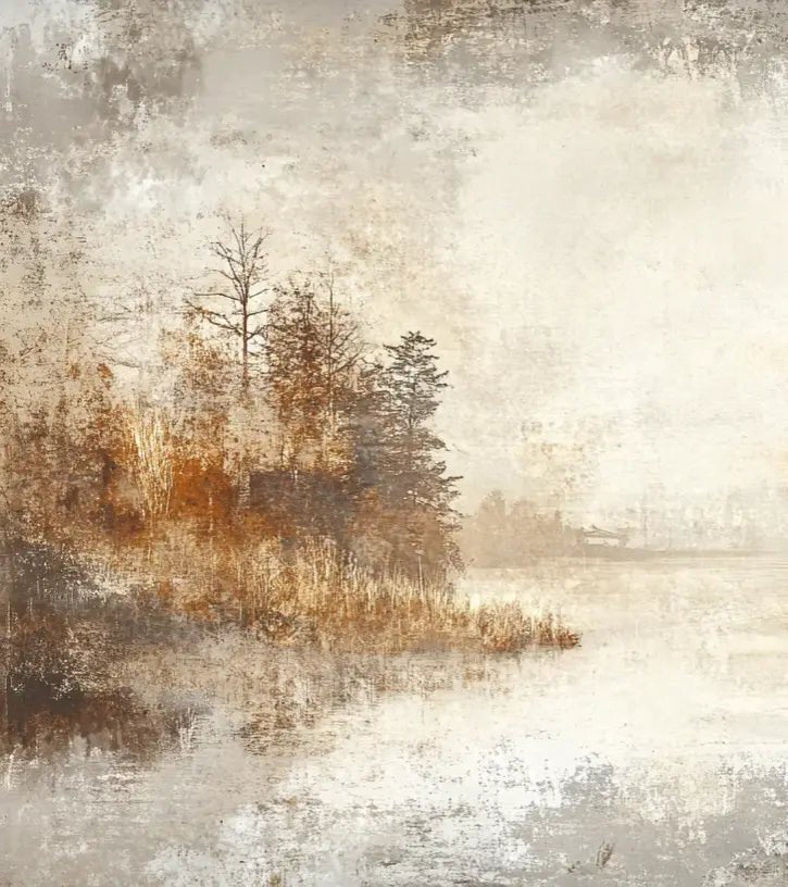 Brumes d’Automne - Papier Peint Panoramique Forêt Brumeuse - Illulart: Papier peint panoramique