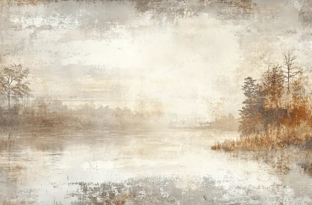 Brumes d’Automne - Papier Peint Panoramique Forêt Brumeuse - Illulart: Papier peint panoramique