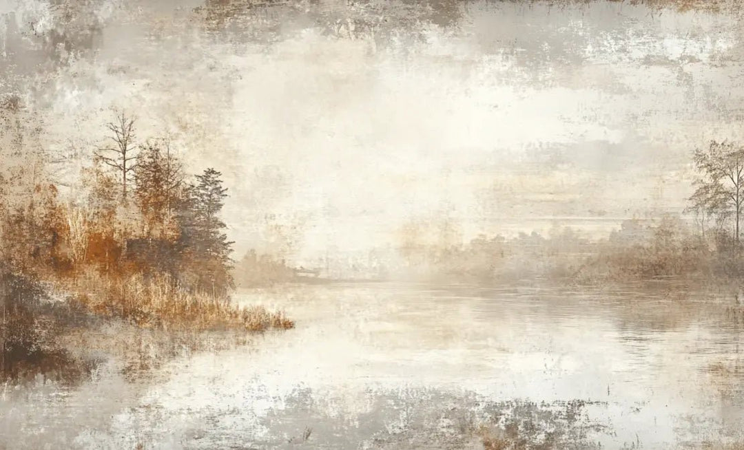 Brumes d’Automne - Papier Peint Panoramique Forêt Brumeuse - Illulart: Papier peint panoramique