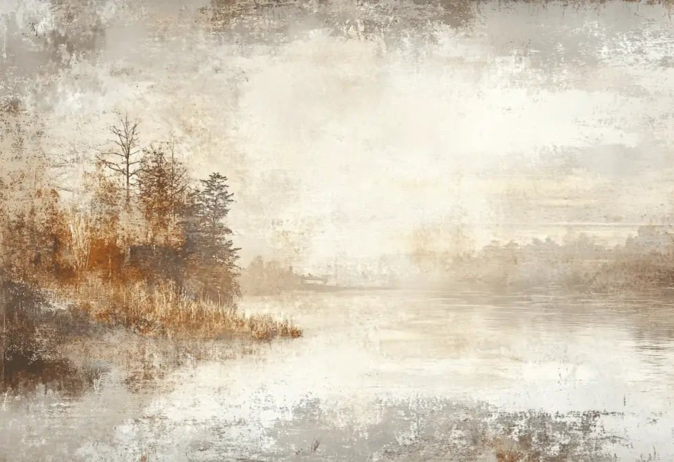 Brumes d’Automne - Papier Peint Panoramique Forêt Brumeuse - Illulart: Papier peint panoramique