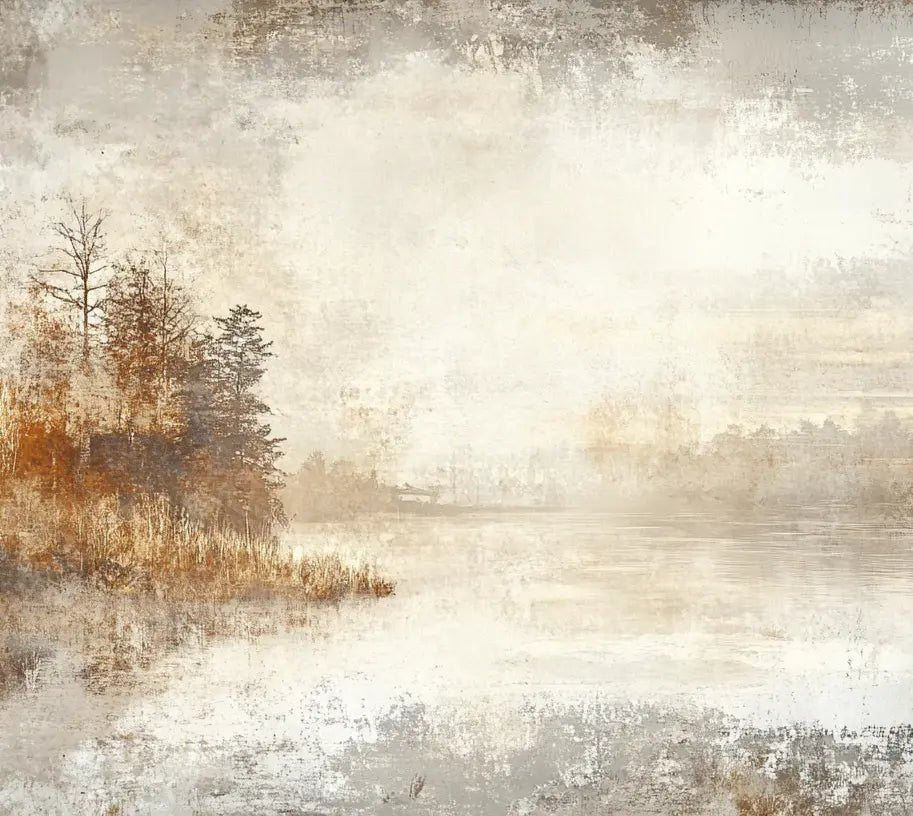 Brumes d’Automne - Papier Peint Panoramique Forêt Brumeuse