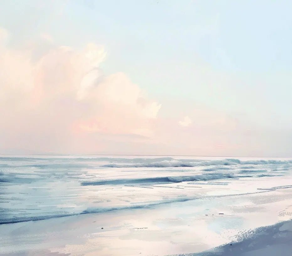 Calme des Vagues à l'Aube - Illulart: Papier peint panoramique